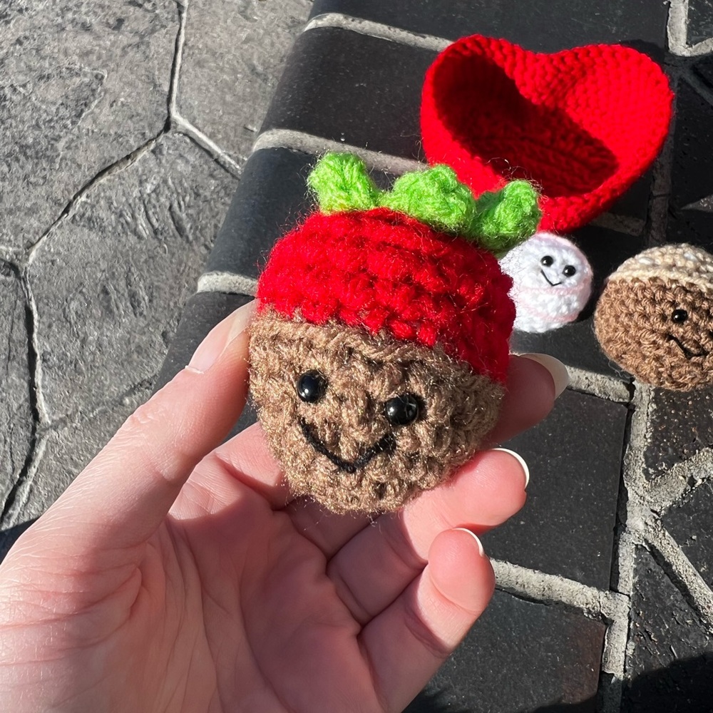 Hand Crocheted Valentines Heart Box of Chocolates - Picture 8 of 17